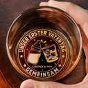 Gift For Father, Gift For Men, New Dad, New baby - Unser Erster Vatertag Gemeinsam - Personalisiertes Whiskyglas Mit Gravur