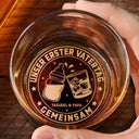 Gift For Father, Gift For Men, New Dad, New baby - Unser Erster Vatertag Gemeinsam - Personalisiertes Whiskyglas Mit Gravur