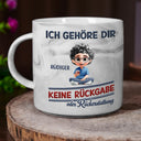 Parents,Gift For Grandparents,Gift For Grandpa,Gift For Grandma,Gift For Father,Gift For Mother - Wir Gehören Dir Keine Rückgabe Oder Rückerstattung - Personalisierte Marmor-Tasse