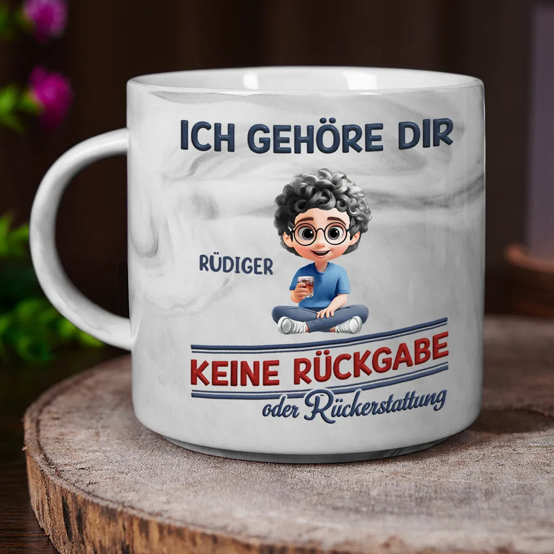 Parents,Gift For Grandparents,Gift For Grandpa,Gift For Grandma,Gift For Father,Gift For Mother - Wir Gehören Dir Keine Rückgabe Oder Rückerstattung - Personalisierte Marmor-Tasse