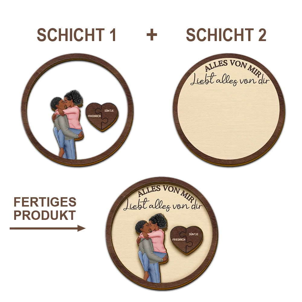 Gift For Boyfriend,Gift For Wife,Gift For Husband,Gift For Couples,Gift For Girlfriend,Gift For Women,Gift For Men,Anniversary - Fahr Vorsichtig Ich Liebe Dich Küssendes Paar - Personalisierter Individuell Geformter Auto-Sonnenblende-Clip