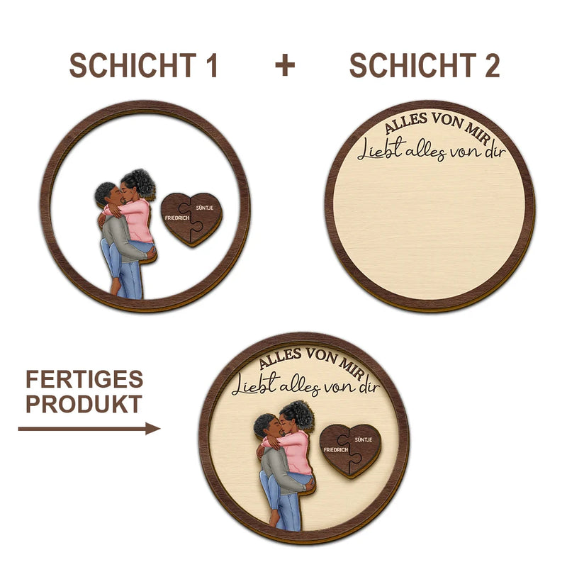 Gift For Boyfriend,Gift For Wife,Gift For Husband,Gift For Couples,Gift For Girlfriend,Gift For Women,Gift For Men,Anniversary - Fahr Vorsichtig Ich Liebe Dich Küssendes Paar - Personalisierter Individuell Geformter Auto-Sonnenblende-Clip
