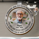 Gift For Father, Memorial, Family - Eigenes Foto In Gedanken Rede Ich Noch Immer Mit Dir - Personalisierter Individuell Geformter Auto-Sonnenblende-Clip