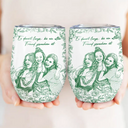 Gift For Sisters,Gift For Sibling,Gift For Bestie,Old Best friends,Gift For Women, Photo - Pencil Sketch - Eigenes Foto Als Bleistiftskizze Wahre Freundschaft Ist Eine Reise Ohne Ende - Personalisierter Wein-Thermobecher