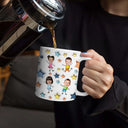 Gift For Father - Eigenes Foto Bester Papa Opa Der Welt Mit 3D-Puffy-Effekt - Personalisierte Weiße Tasse Mit Rundumdruck