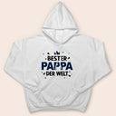 Gift For Father - Eigenes Foto Bester Papa Opa Der Welt - Personalisiertes Loungewear-Set