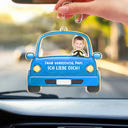 Gift For Father - Eigenes Foto Fahr Vorsichtig Papa Lustige Kinder - Personalisierter Acryl Autoanhänger