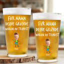 Gift For Father - Eigenes Foto Für Papa Von Den Gründen Warum Du Trinkst - Personalisiertes Bierglas