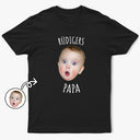 Gift For Father - Eigenes Foto Babygesicht Kindergesicht Dieser Papa Gehört Zu - Personalisiertes T Shirt