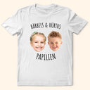 Gift For Father - Eigenes Foto Babygesicht Kindergesicht Dieser Papa Gehört Zu - Personalisiertes T Shirt