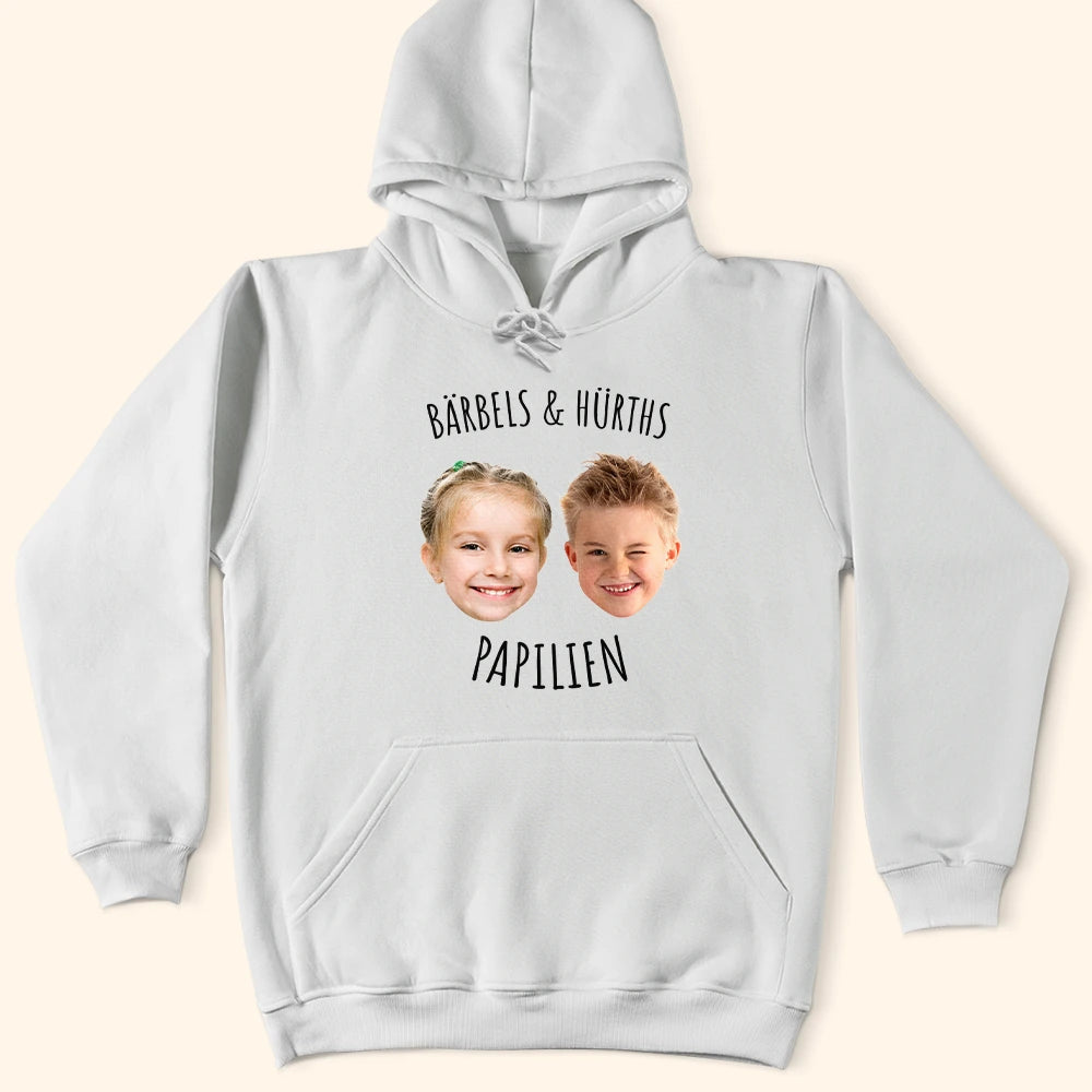 Gift For Father - Eigenes Foto Babygesicht Kindergesicht Dieser Papa Gehört Zu - Personalisiertes T Shirt