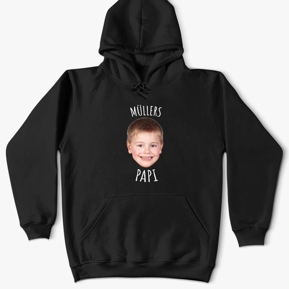 Gift For Father - Eigenes Foto Babygesicht Kindergesicht Dieser Papa Gehört Zu - Personalisiertes T Shirt