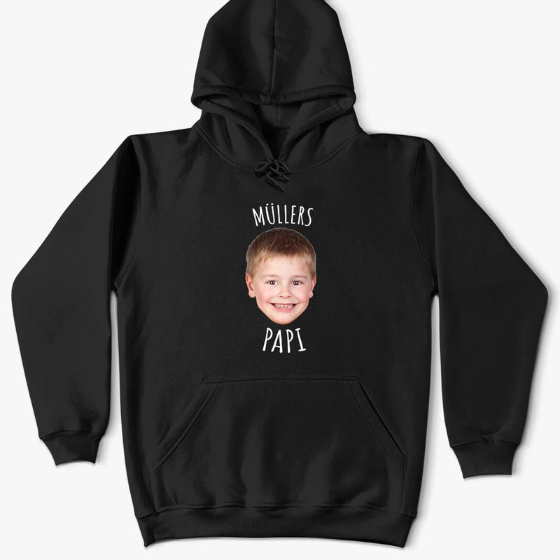 Gift For Father - Eigenes Foto Babygesicht Kindergesicht Dieser Papa Gehört Zu - Personalisiertes T Shirt