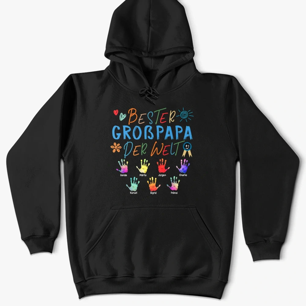 Gift For Grandpa - Bester Opa Der Welt - Personalisiertes T Shirt