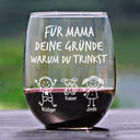 Gift For Father - Für Papa Mama Von Den Gründen Warum Du Trinkst - Personalisierte Weingläser Ohne Stiel