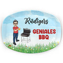 Gift For Father, Grilling - Geniales BBQ Geschenk Für Männer - Personalisierte Platte