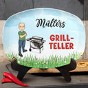 Gift For Father, Grilling - Geniales BBQ Geschenk Für Männer - Personalisierte Platte