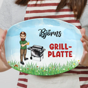 Gift For Father, Grilling - Geniales BBQ Geschenk Für Männer - Personalisierte Platte