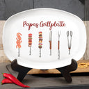 Gift For Father, Grilling - Papa Grillmeister - Personalisierte Platte
