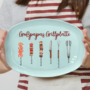 Gift For Father, Grilling - Papa Grillmeister - Personalisierte Platte