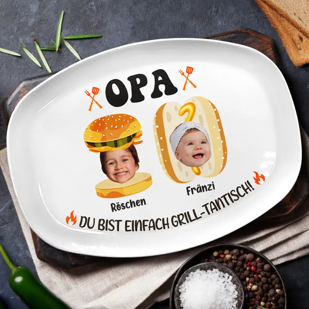 Gift For Father, Grilling, Photo - Eigenes Foto Du Bist Einfach Grill-tastisch - Personalisierte Platte