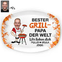 Gift For Father, Grilling, Photo - Eigenes Foto Bester Grill-papa Der Welt - Personalisierte Platte