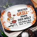 Gift For Father, Grilling, Photo - Eigenes Foto Bester Grill-papa Der Welt - Personalisierte Platte