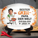 Gift For Father, Grilling, Photo - Eigenes Foto Bester Grill-papa Der Welt - Personalisierte Platte