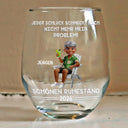 Gift For Father, Retirement - Jeder Schluck Schmeckt Nach Nicht Mehr Mein Problem Ruhestand Karton - Personalisierte Weingläser Ohne Stiel