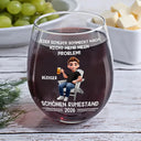 Gift For Father, Retirement - Jeder Schluck Schmeckt Nach Nicht Mehr Mein Problem Ruhestand Karton - Personalisierte Weingläser Ohne Stiel