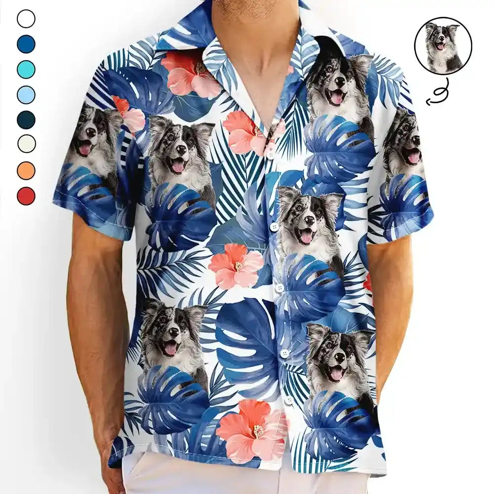 Eigenes Foto Lustige Gesichter Von Familie Und Haustieren - Personalisiertes Hawaiihemd