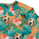 Custom Photo,Beach,German,Summer,Non-Eng,Dog Lovers,Pet Lovers,Playful,Cut-Face Photo,Icon - Eigenes Foto Lustige Gesichter Von Familie Und Haustieren - Personalisiertes Hawaiihemd