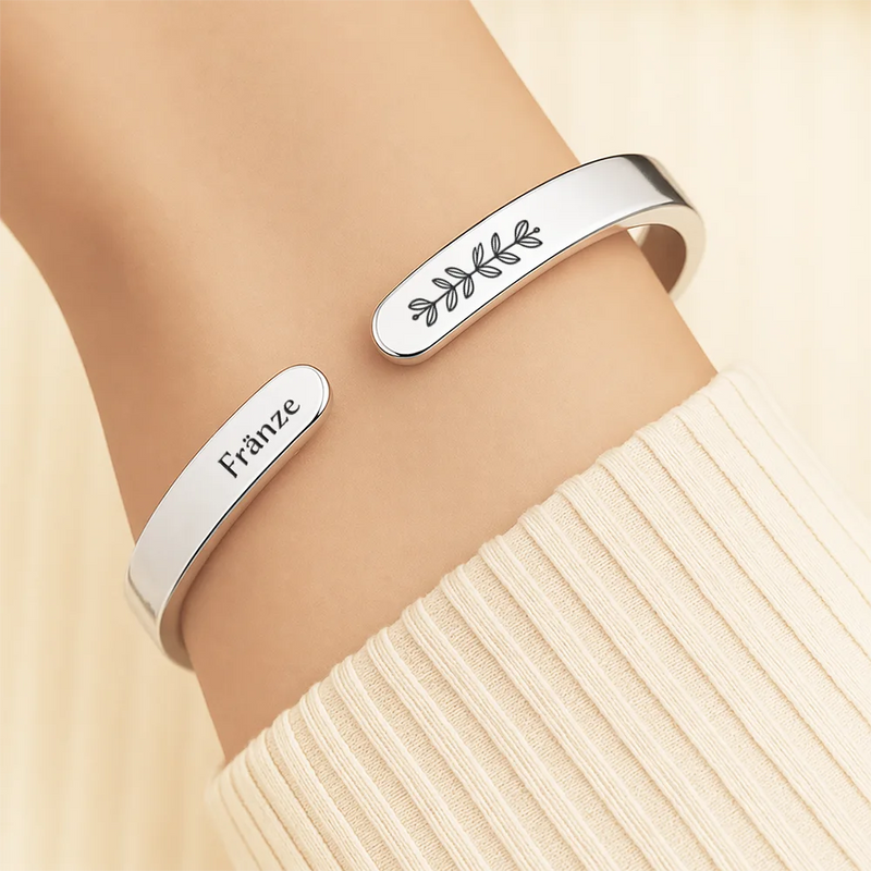 New Dad,New Mom,New baby,Happy,Non-Eng - Baby-Neugeboreneninformationen - Personalisiert Armreif Manschette
