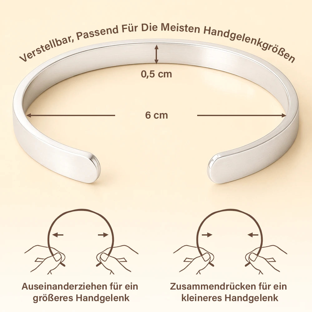New Dad,New Mom,New baby,Happy,Non-Eng - Baby-Neugeboreneninformationen - Personalisiert Armreif Manschette