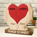 Family,Gift For Wife,Gift For Women,Gift For Husband,Gift For Mother,Gift For Father,Gift For Grandparents,Gift For Grandpa,Gift For Grandma,Parents,Gift For Men - Familienhände Für Immer Zusammen - Geschenk Für Mama, Papa Und Familie - Personalisiertes Individuelles Form-Holzpuzzle