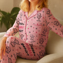 Gift For Wife,Gift For Yourself,Gift For Women,Gift For Mother,Gift For Grandma,Love - Diese Oma Mama Gehört Ihren Enkelkindern - Personalisiertes Satin-Pyjama-Set