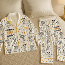 Gift For Wife,Gift For Yourself,Gift For Women,Gift For Mother,Gift For Grandma,Love - Diese Oma Mama Gehört Ihren Enkelkindern - Personalisiertes Satin-Pyjama-Set