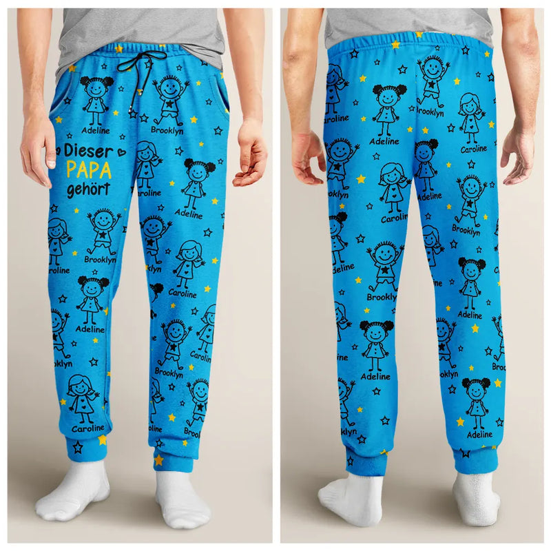 Gift For Husband,Gift For Wife,Gift For Yourself,Gift For Women,Gift For Men,Parents,Gift For Mother,Gift For Grandpa,Gift For Father,Gift For Grandma,Happy - Dieser Großvater Diese Großmutter Dieser Vater Diese Mutter Gehört - Personalisiertes Pyjamahose