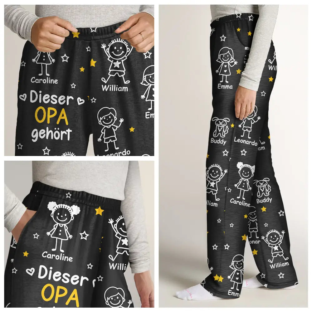 Gift For Husband,Gift For Wife,Gift For Yourself,Gift For Women,Gift For Men,Parents,Gift For Mother,Gift For Grandpa,Gift For Father,Gift For Grandma,Happy - Dieser Großvater Diese Großmutter Dieser Vater Diese Mutter Gehört - Personalisiertes Pyjamahose