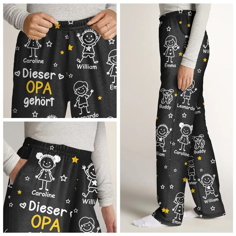 Gift For Husband,Gift For Wife,Gift For Yourself,Gift For Women,Gift For Men,Parents,Gift For Mother,Gift For Grandpa,Gift For Father,Gift For Grandma,Happy - Dieser Großvater Diese Großmutter Dieser Vater Diese Mutter Gehört - Personalisiertes Pyjamahose