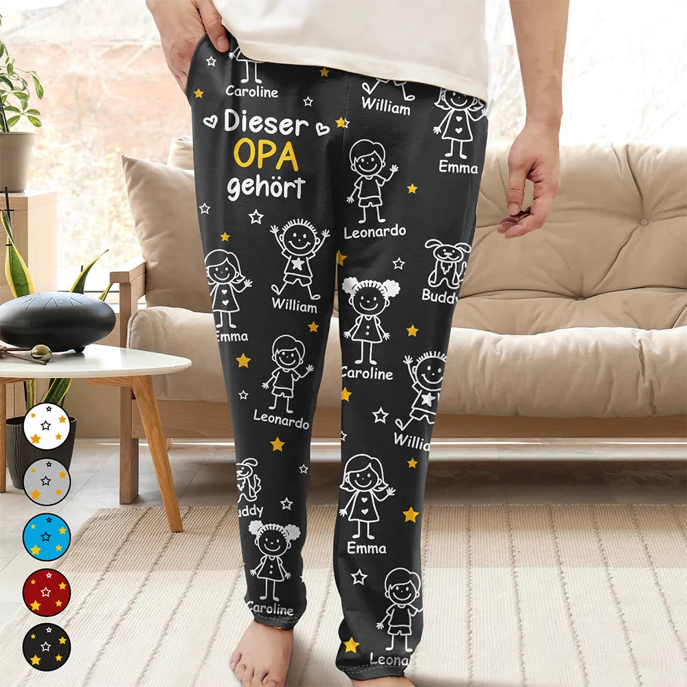 Gift For Husband,Gift For Wife,Gift For Yourself,Gift For Women,Gift For Men,Parents,Gift For Mother,Gift For Grandpa,Gift For Father,Gift For Grandma,Happy - Dieser Großvater Diese Großmutter Dieser Vater Diese Mutter Gehört - Personalisiertes Pyjamahose