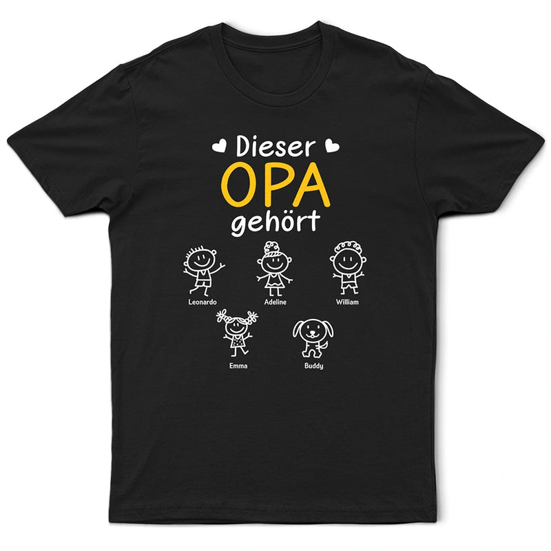 Gift For Husband,Gift For Wife,Gift For Yourself,Gift For Women,Gift For Men,Parents,Gift For Mother,Gift For Grandpa,Gift For Father,Gift For Grandma,Happy - Dieser Großvater Diese Großmutter Dieser Vater Diese Mutter Gehört - Personalisiertes T Shirt