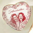 Gift For Sisters,Gift For Sibling,Gift For Bestie,Old Best friends,Gift For Women, Photo - Pencil Sketch - Eigenes Foto Als Bleistiftskizze Beste Freundinnen Für Immer - Personalisierte Schmuckschale