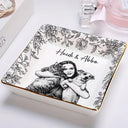 Pet Lovers,Pet Mom,Dog Mom,Dog Lovers,Cat Lovers,Cat Mom,Custom Photo,Love - Eigenes Foto Als Bleistiftskizze Haustierfoto - Personalisierte Schmuckschale