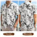 Gift For Couples,Gift For Wife,Gift For Women,Gift For Husband,Gift For Men,Gift For Boyfriend,Gift For Girlfriend,Gift For Yourself,Summer,Pet Lovers,Pet Dad,Pet Mom,Pet Couple - Eigenes Foto Als Bleistiftskizze Toile-de-Jouy-Muster für Familie Und Haustier - Personalisiertes Hawaiihemd