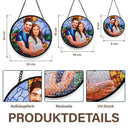 Gift For Couples,Gift For Husband,Gift For Wife,Gift For Boyfriend,Gift For Girlfriend,Parents,Gift For Yourself,Gift For Women,Gift For Men,Gift For Mother,Gift For Grandpa,Gift For Father,Gift For Grandma,Gift For Grandparents,Gift For Daughter,Gift For Son,Gift For Sibling,Gift For Sisters,Gift For Brothers,Family,Gift For Bestie,Love,Custom Photo - Eigenes Foto Als Glasmalerei Familienporträt - Personalisierter Buntglas-Fenster-Sonnenfänger Zum Aufhängen