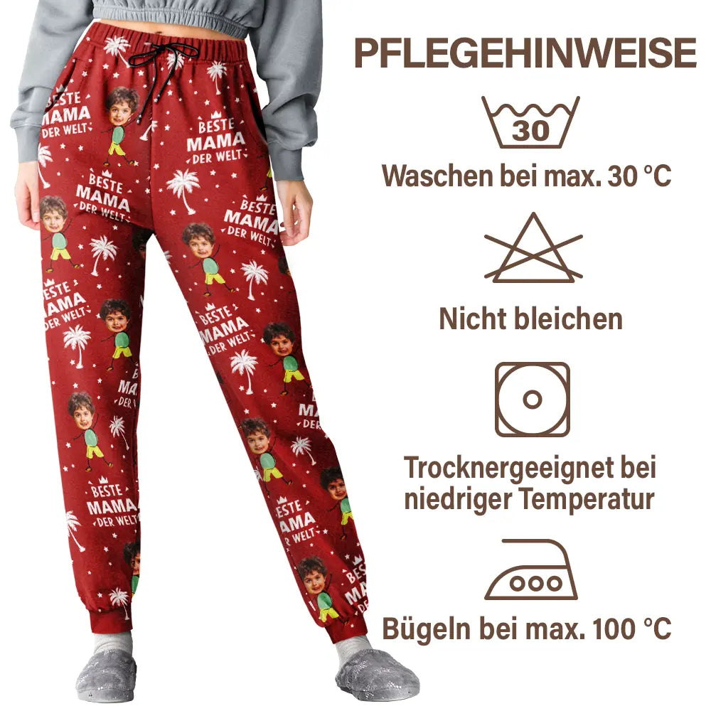 Gift For Husband,Gift For Wife,Parents,Gift For Yourself,Gift For Women,Gift For Men,Gift For Father,Gift For Mother,Gift For Grandpa,Gift For Grandma,Happy,German - Eigenes Foto Beste Eltern Und Großeltern der Welt - Personalisiertes Pyjamahose
