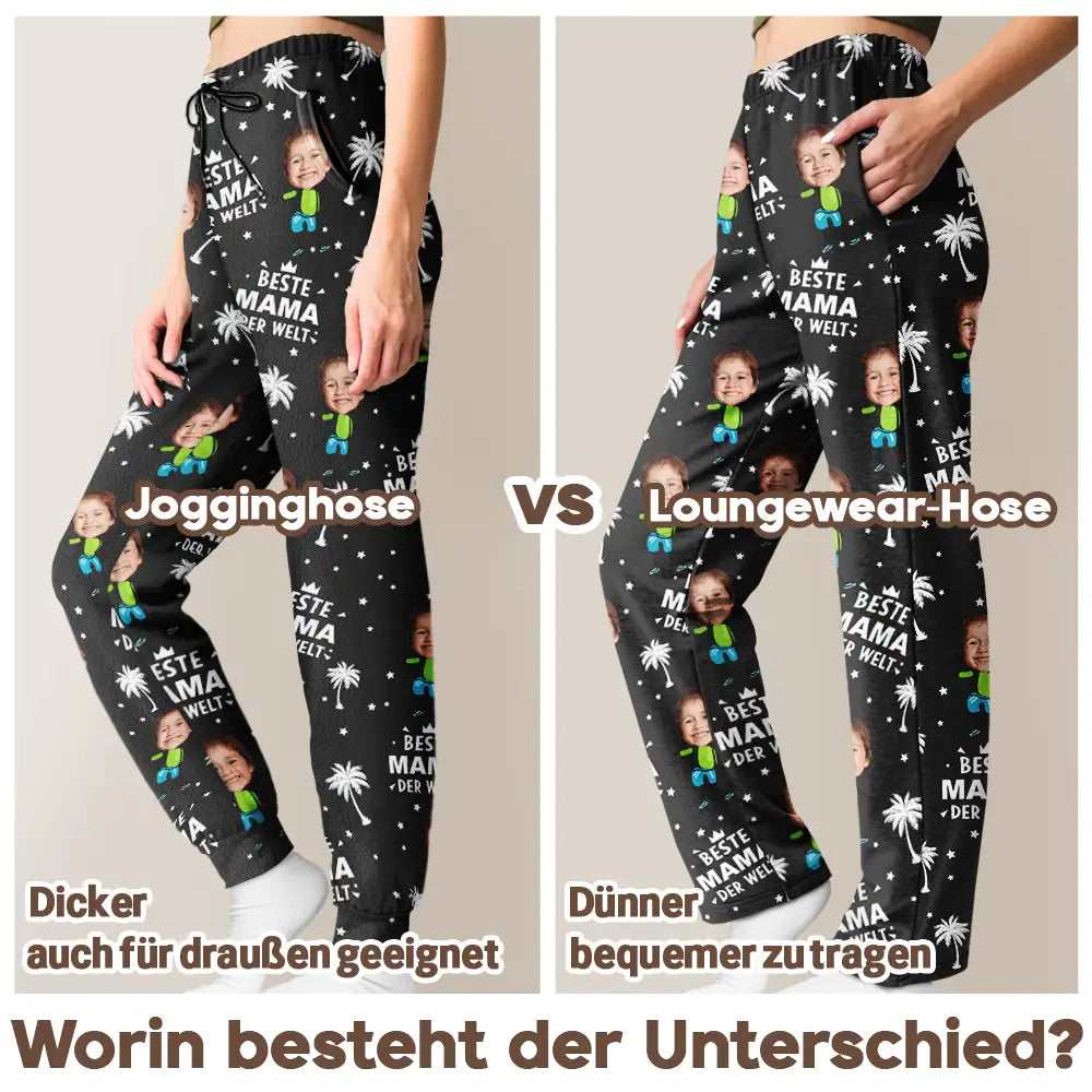 Gift For Husband,Gift For Wife,Parents,Gift For Yourself,Gift For Women,Gift For Men,Gift For Father,Gift For Mother,Gift For Grandpa,Gift For Grandma,Happy,German - Eigenes Foto Beste Eltern Und Großeltern der Welt - Personalisiertes Pyjamahose