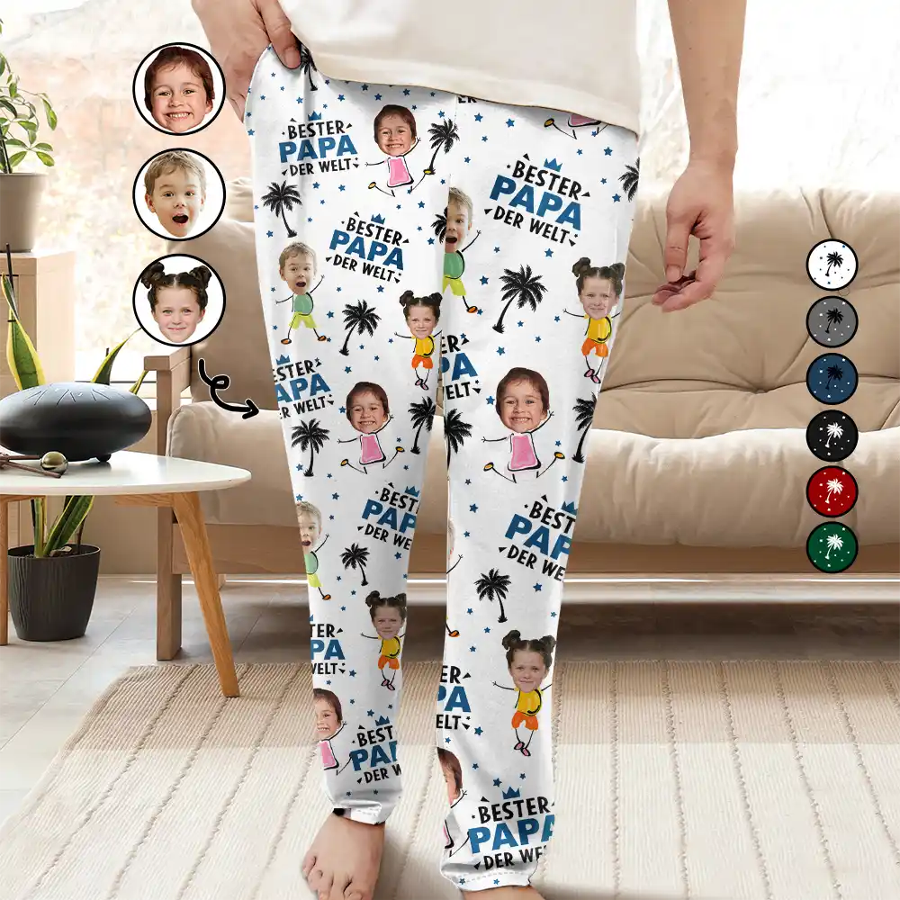 Eigenes Foto Beste Eltern Und Großeltern der Welt - Personalisierte Pyjamahose