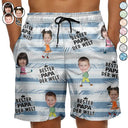 Gift For Father, Gift For Grandpa - Eigenes Foto Bester Papa Opa Der Welt - Personalisierte Unisex Badeshorts